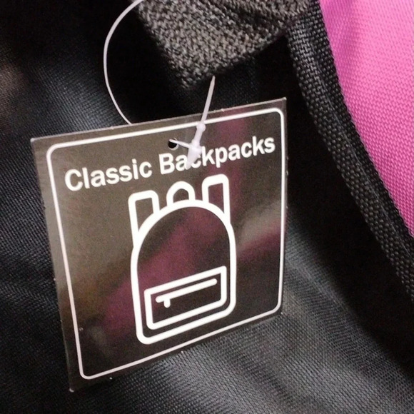 Bundle of 3 classic backpacks new w tags pink, purple and black - Picture 10 of 10